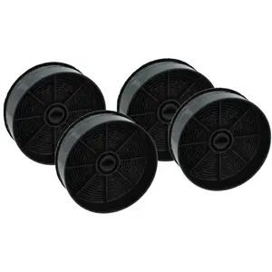 vhbw 4x Filtres à charbon actif compatible avec Zanker KHP60260SA hotte aspirante - 12,4 cm pas cher