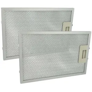 vhbw 2x Filtre anti-graisse compatible avec Teka DX 90 VR02, DM70VR03, DM-70 VR03, TCDC60, F055078, DM-70VR02 hotte de cuisine, aluminiumVendu paramazon
