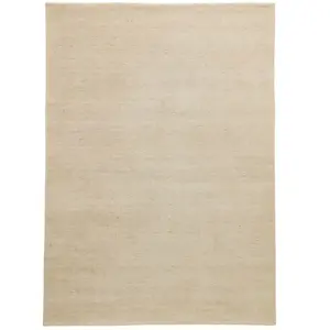 Tapis de salon noué à la main - beige 40x60 cm pas cher