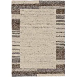 THEKO Tapis naturel tissé à la main Beige 60x90 cm pas cher