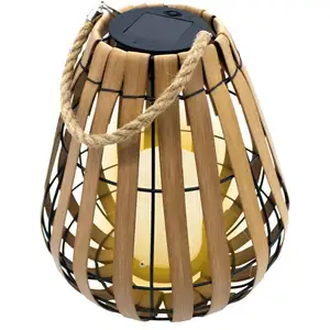 Spetebo Lanterne solaire avec bougie led en blanc chaud avec effet scintillant... pas cher
