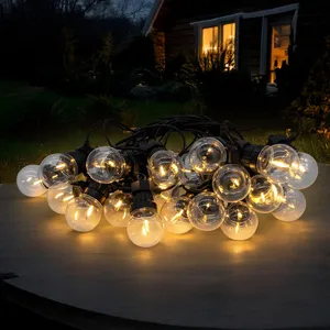 Comparateur de prix : Guirlande lumineuse d'extérieur LED 20 ampoules LED avec minuterie - 9...