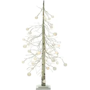 BELIANI Décoration extérieure led holar arbre 122 cm blanc pas cher