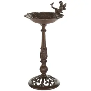 BELIANI Mangeoir pour oiseaux marron lark pas cher