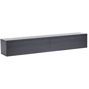 Beliani Meuble Tv Mural Gladstone Noir pas cher