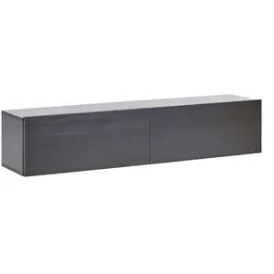 Beliani Meuble Tv Mural Gladstone Noir pas cher
