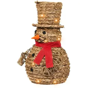Décoration  led olafsvik bonhomme de neige 52 cm naturel