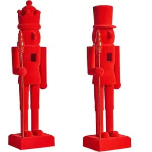 Comparateur de prix : Beliani Lot de 2 Figurines Casse-noisettes en Synthétique Décoration d...