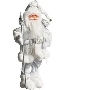 Beliani Décoration de Noël NELAUG Père Noël 48 cm ArgentéVendu paramazon