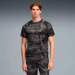T-shirt Puma Run Velocity AOP Noir, Taille S pas cher