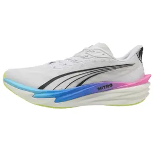 Baskets Puma Deviate NITRO 4 blanc noir bleu - 43 pas cher