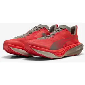 Chaussures Puma Deviate NITRO Elite Trail rouge gris beige - 40 pas cher