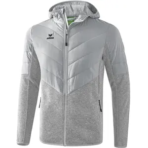 Veste avec capuche Erima matelassé et tricotée Bleu M 2061906 pas cher