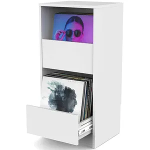 Comparateur de prix : Glorious Vinyl Vault White meuble pour vinyles