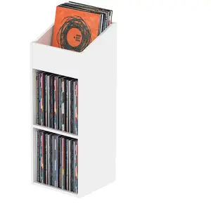 Comparateur de prix : Glorious Record Rack 330 meuble pour vinyles, blanc