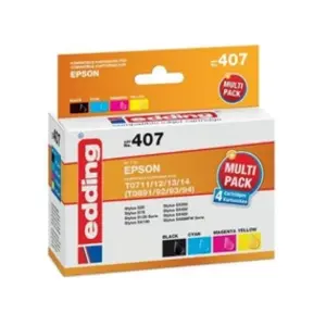 Edding Cartouches D'Encre Remplaçant Les Modèles Epson T0711 / 712 / 7...
