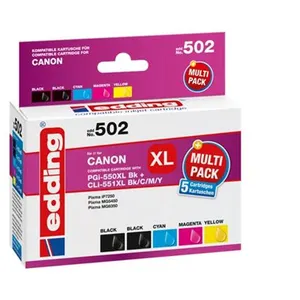 Comparateur de prix : Edding EDD-502 Cartouche de toner Compatible Noir, Cyan, Magenta, Jaun...