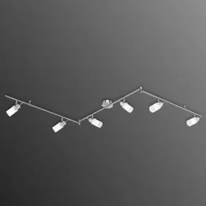 JUST LIGHT. Plafonnier LED Max à trois bras et 6 lampes pas cher