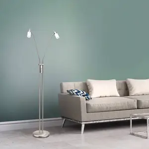 JUST LIGHT. Lampadaire LED Max à deux lampes pas cher