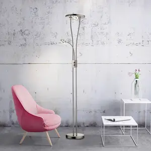 Comparateur de prix : Leuchten Direkt JUST LIGHT. Lampe sur pied LED Helia avec lampe de lecture LED, acier