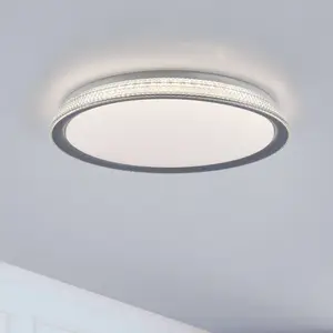 JUST LIGHT. Plafonnier LED Kari, intensité variable Switchmo, Ø 51cm pas cher