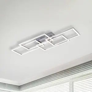 JUST LIGHT. Plafonnier led design lampe alu interrupteur variateur lumières direct 14790-55 pas cher