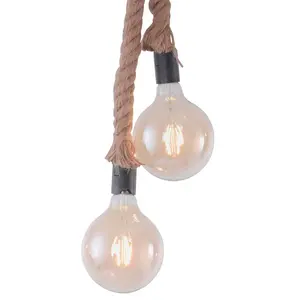 Comparateur de prix : LeuchtenDirekt JUST LIGHT. Suspension Rope avec corde, à 2 lampes