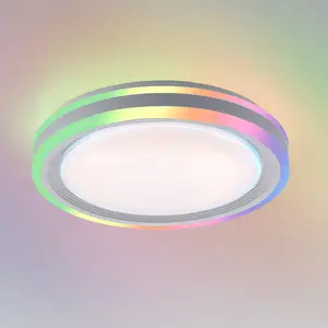 JUST LIGHT. Plafonnier LED Spheric, CCT, RVB, Ø 40cm pas cher