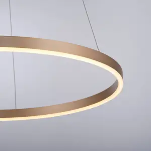 JUST LIGHT. Suspension LED Ritus, Ø 58,5cm, laiton mat pas cher