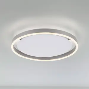 JUST LIGHT. Plafonnier LED Ritus, Ø 39,3cm, aluminium pas cher
