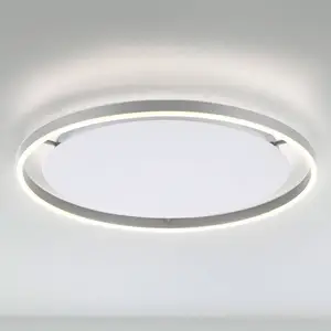 JUST LIGHT. Plafonnier LED Ritus, Ø 58,5cm, aluminium pas cher