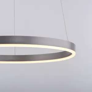 JUST LIGHT. Suspension LED Ritus, Ø 39,3cm, aluminium pas cher