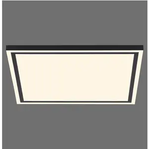 Spring Plafonnier semi-encastré LED intégré Edging-Sma, noir, 1 LED 45... pas cher