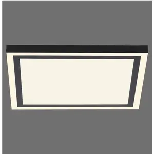 Spring Plafonnier semi-encastré LED intégré Edging-Sma, noir, 1 LED 32... pas cher
