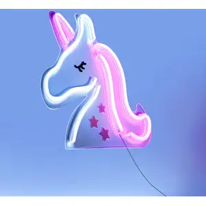 JUST LIGHT. Applique murale LED Neon Unicorn, USB