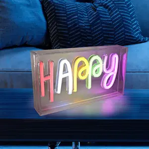 Comparateur de prix : JUST LIGHT. Lampe de table LED Neon Happy, USB