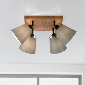 JUST LIGHT. Spot pour plafond Green Michel, à 4 lampes pas cher