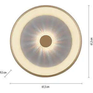 Comparateur de prix : JUST LIGHT. Plafonnier LED Vertigo, CCT, Ø 61,5 cm, laiton