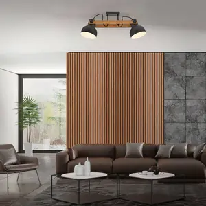 Comparateur de prix : JUST LIGHT. Plafonnier Cup 2.0, à 2 lampes noir, métal