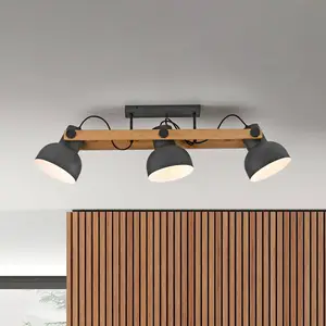 Comparateur de prix : JUST LIGHT. Plafonnier Cup 2.0, à 2 lampes, noir, métal
