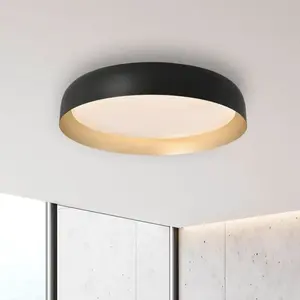 Spring Plafonnier semi-encastré Osko LED intégré noir 1 LED 36,5 W 2700-5000 K à intensité variable pas cher