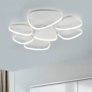 Luminaire de plafond Just Light, blanc, Pebbles, pour salon, produit de deuxième choix pas cher