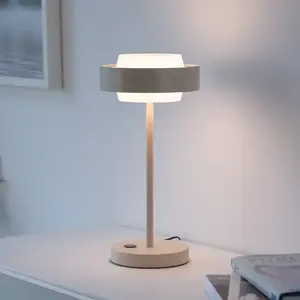 SCHÖNER WOHNEN lampe à poser LED Elmo, brise sable, 3000 K variateur pas cher