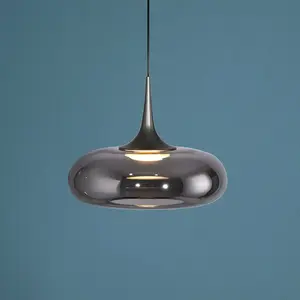 SCHÖNER WOHNEN suspension LED Posh à 1 lampe, verre fumé, 3 000 K pas cher