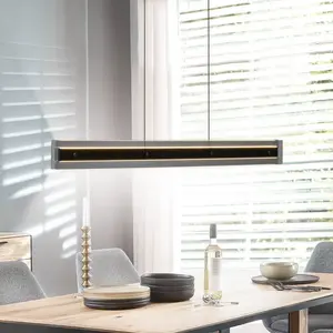 SCHÖNER WOHNEN suspension LED Lena, noire, intensité variable, Lift pas cher