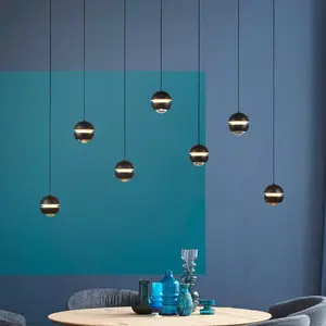 SCHÖNER WOHNEN suspension LED Lini noire à 7 lampes longue 3 000 KVendu parluminaire