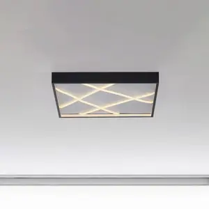 Comparateur de prix : JUST LIGHT. GmbH JUST LIGHT. plafonnier LED Mikado, 50 x 50 cm, noir