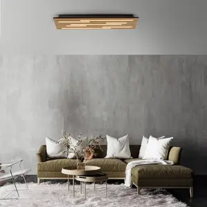 JUST LIGHT LED Plafonnier ACUSTIQUE Panneau acoustique avec placage en... pas cher