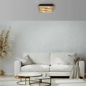 JUST LIGHT LED Plafonnier ACUSTIQUE Panneau acoustique avec placage en... pas cher