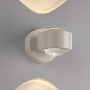 SCHÖNER WOHNEN Applique murale LED Chia, sable 3 000 K up/down pas cher